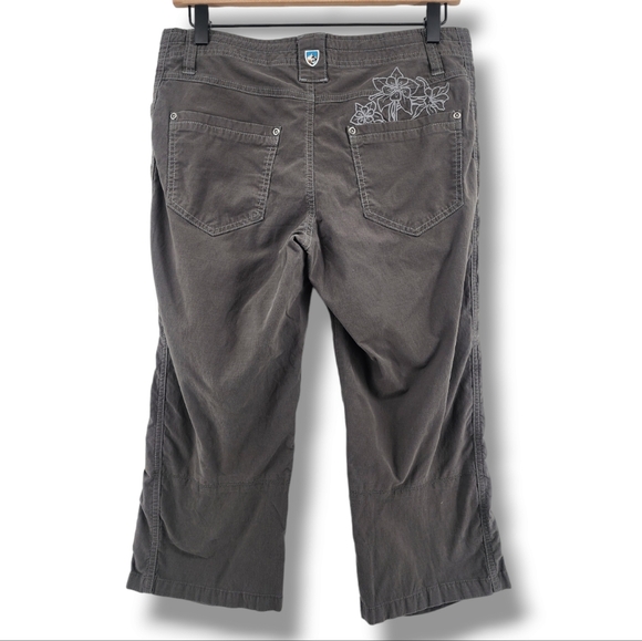 Kuhl Kendra‎ Cropped Capri Hiking Outdoor Pants Floral Embroidery 6 - Picture 1 of 15